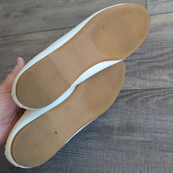 Everlane Womens 6 The Day Glove Classic Minimalist Leather Flats in Canvas White - Picture 8 of 8